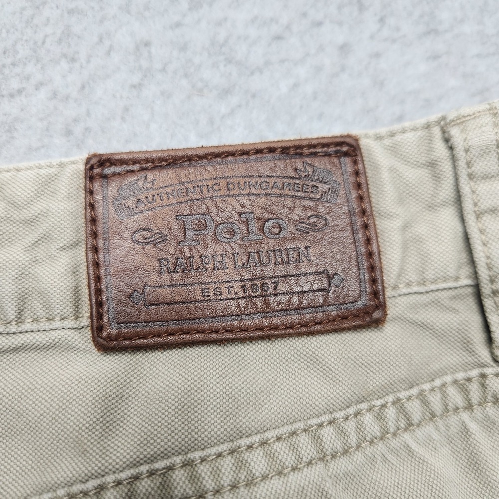 Polo Ralph Lauren Pants‎ 38x34 (Actual 38x32) Beige Chino Straight Canvas - Picture 4 of 13